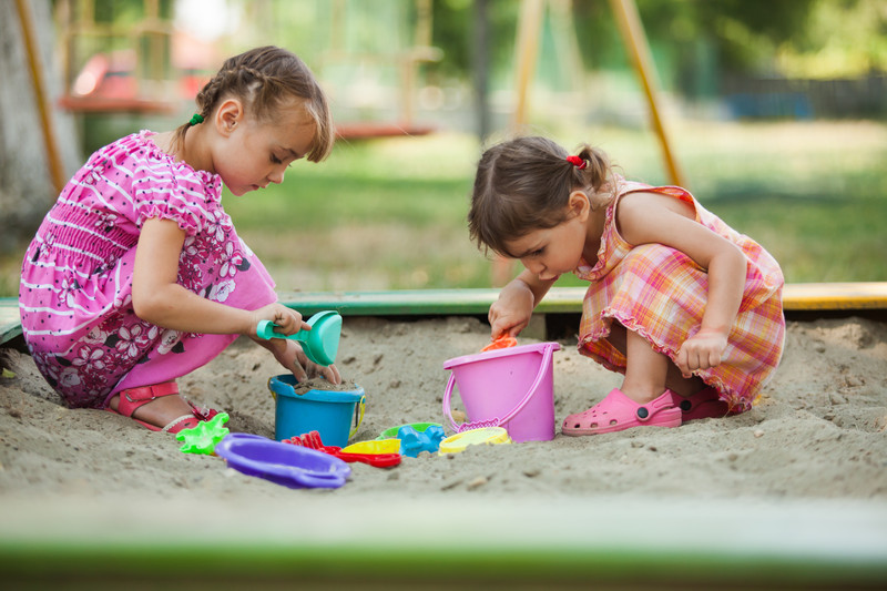 kids playing in sandbox